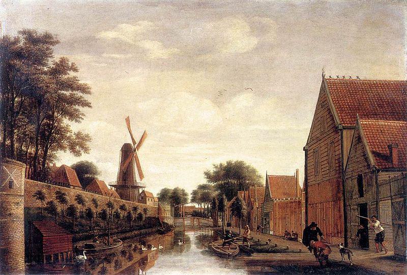 unknow artist The Delft City Wall with the Houttuinen Norge oil painting art
